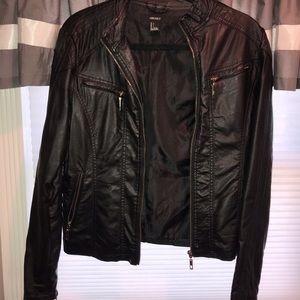 Black leather jacket